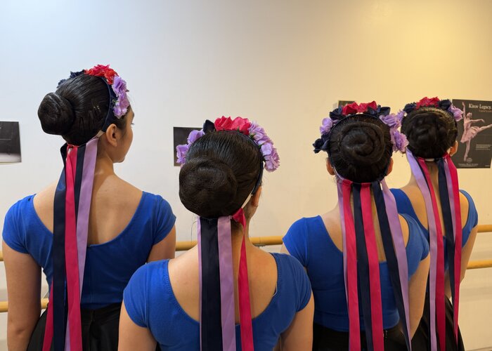 Alumnas de ballet en presentación